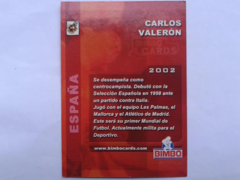 Карлос Валерон-карточка 1