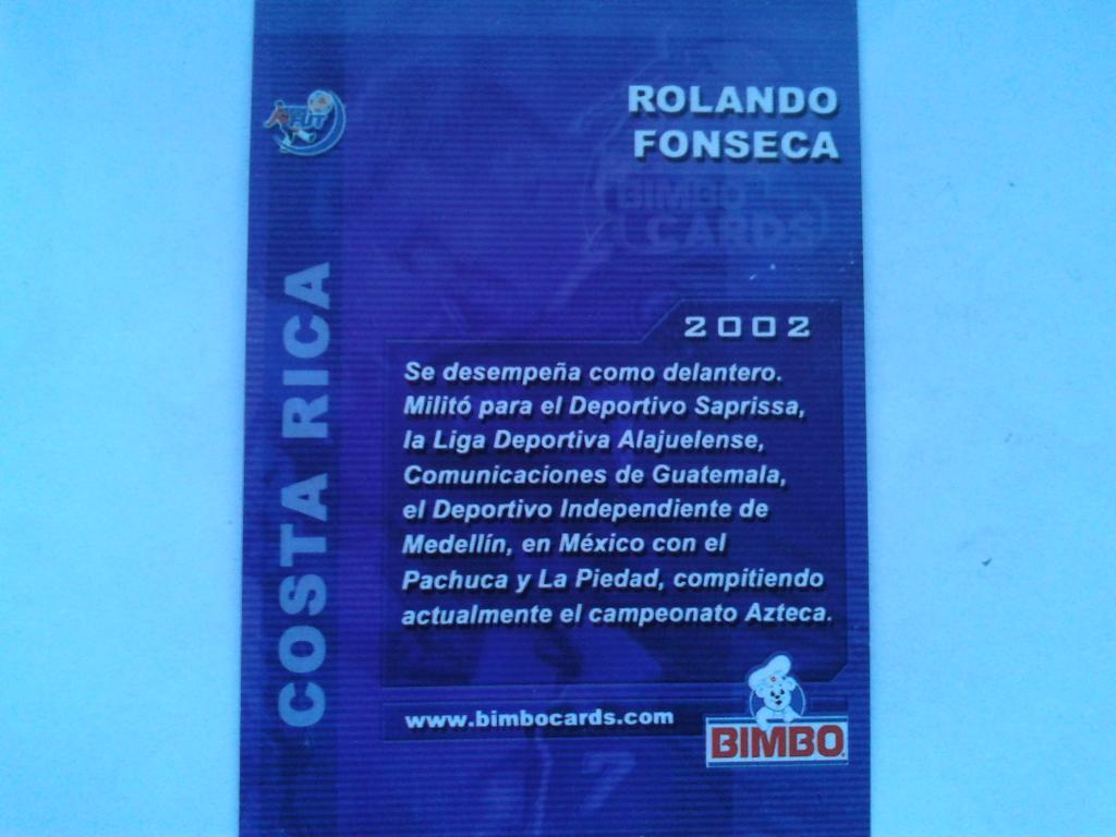 Роландо Фонсека-карточка 1