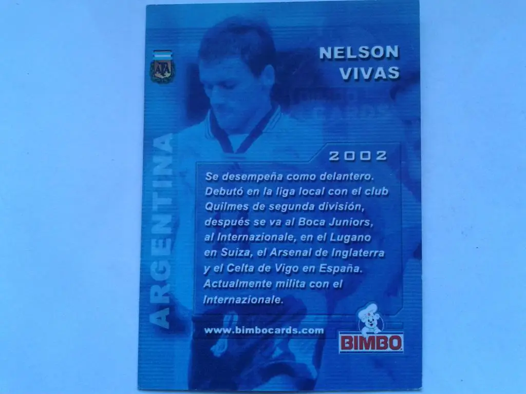 Нельсон Вивас-карточка 1