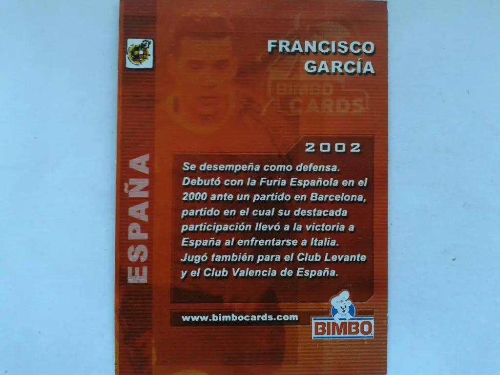 Франциско Гарсия-карточка 1