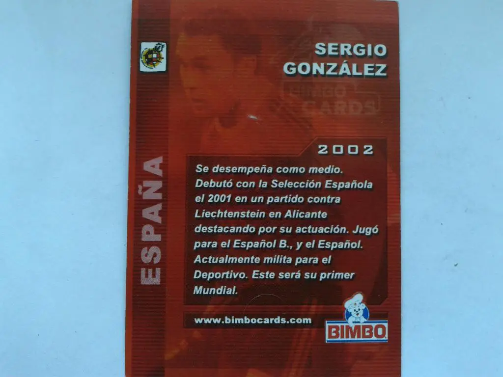 Сергио Гонзалез-карточка 1