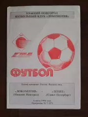 ЛОКОМОТИВ (Нижний Новгород)-ЗЕНИТ (Санкт-Петербург). 06/07/1996 г. Высшая лига.
