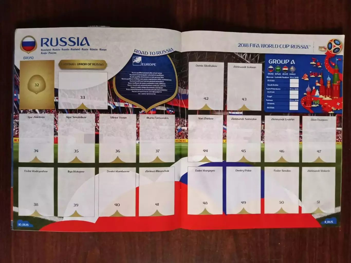 RUSSIA - 2018 Альбом для коллекционирования наклеек. 1
