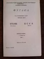 КУБАНЬ (Краснодар)-ЦСКА (Москва). 7/08/1989 г. Чемпионат СССР. Первая лига.