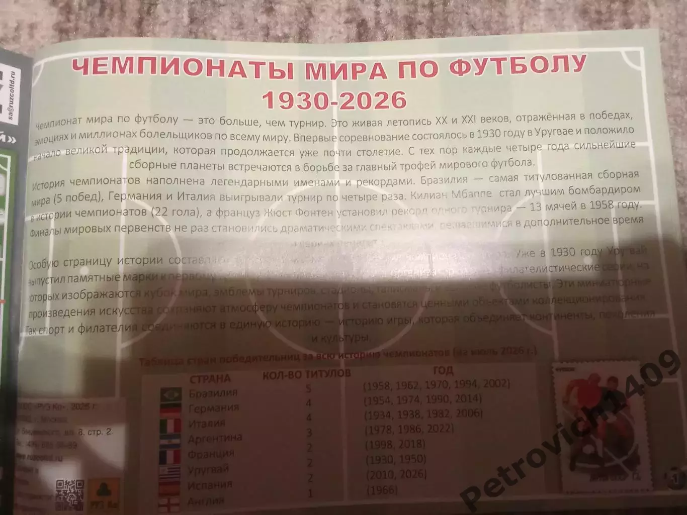 Всё о чемпионатах мира по футболу с 1930 по 2026 1