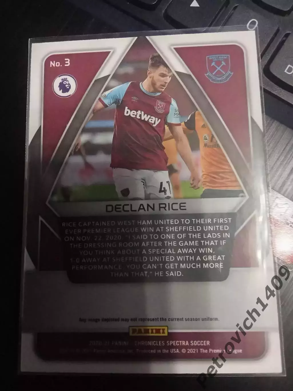 Spectra Premier league Declan Rice ФК Вест Хем 1
