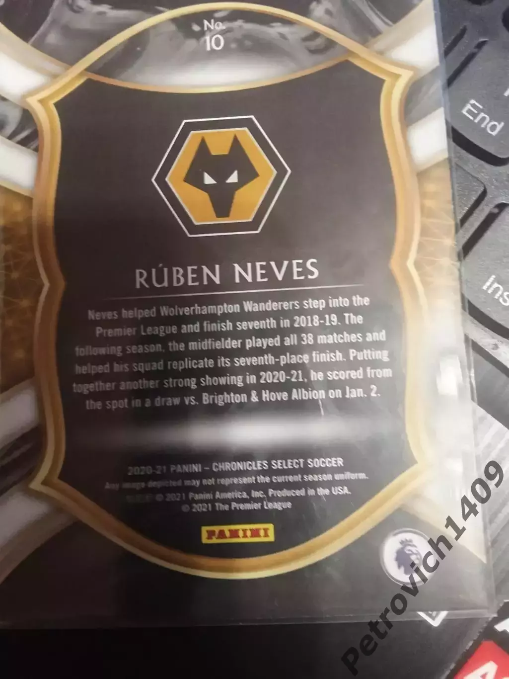 Panini Chronicles soccer Ruben Neves 1