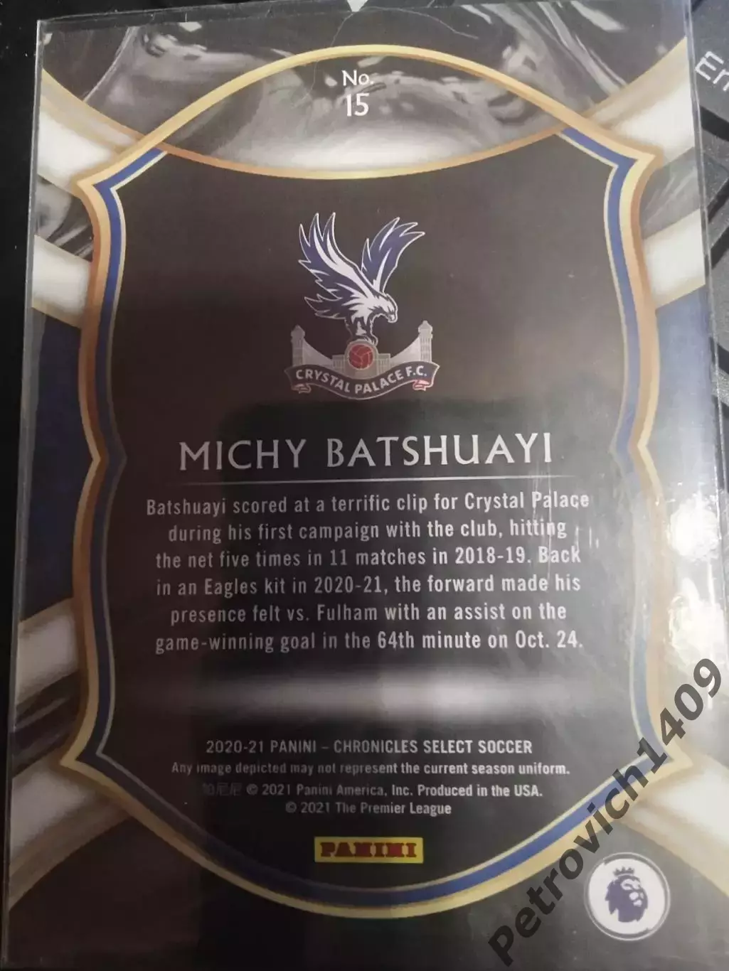Panini Chronicles soccer Michy Batshuayi 1