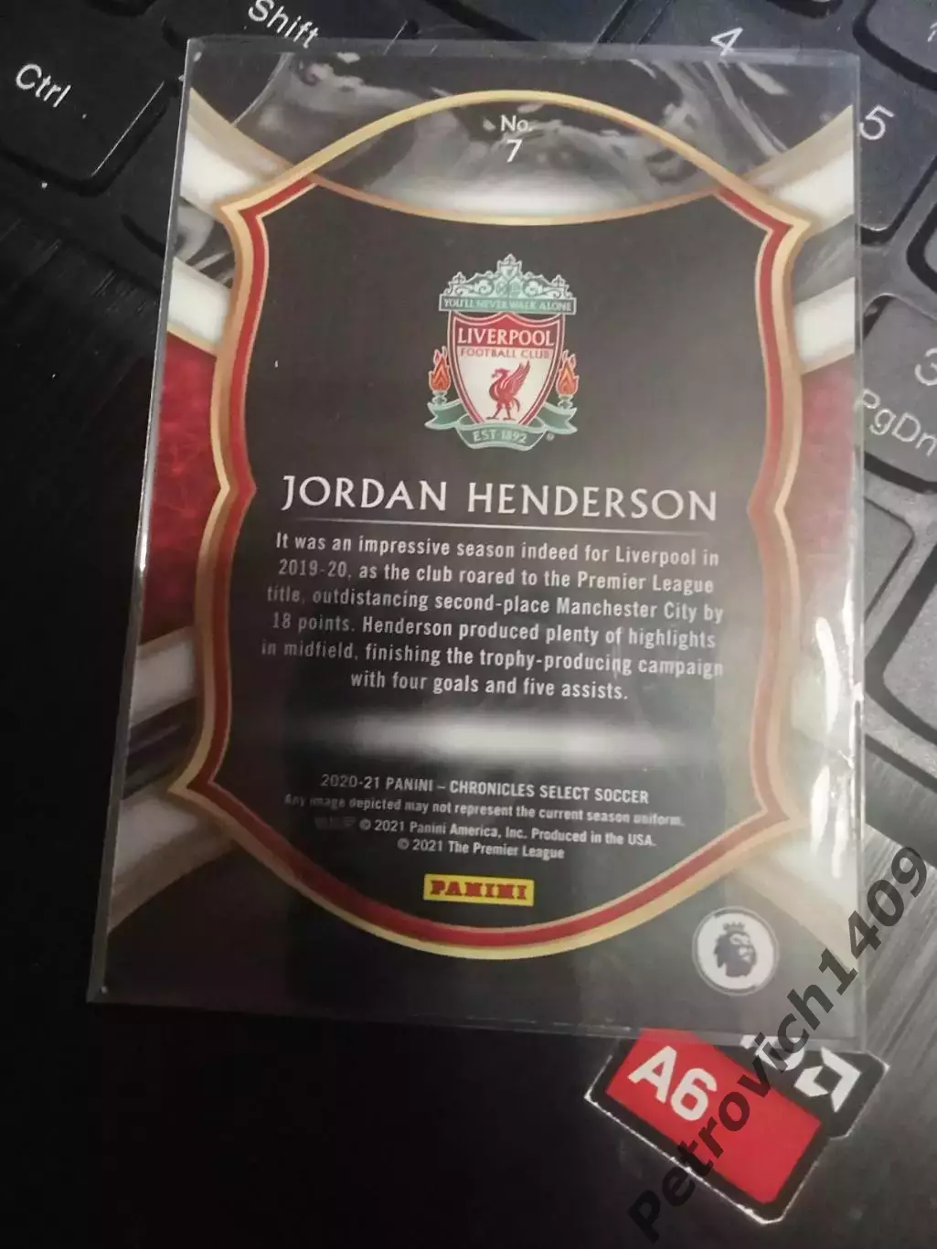 Panini Chronicles soccer Jordan Henderson 1