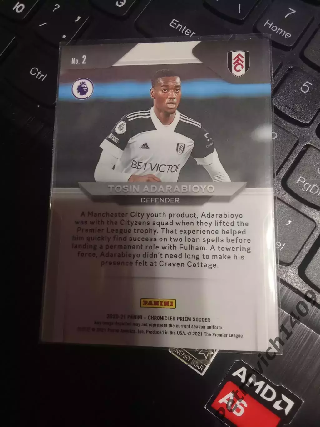 Panini Chronicles soccer Tosin Adarabioyo 1