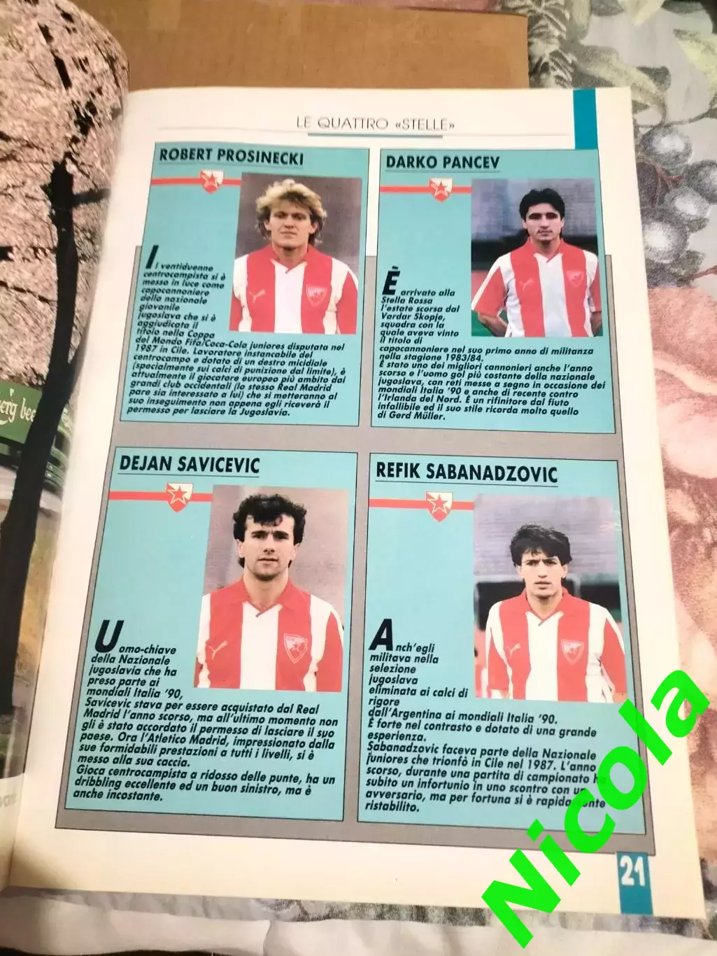 Официальная программа финала КЕЧ-1991 Црвена Звезда -Олимпик(Марсель) 3