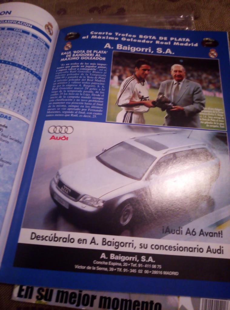 Официальный журнал Реал, Мадрид за ноябрь 1999г. 7