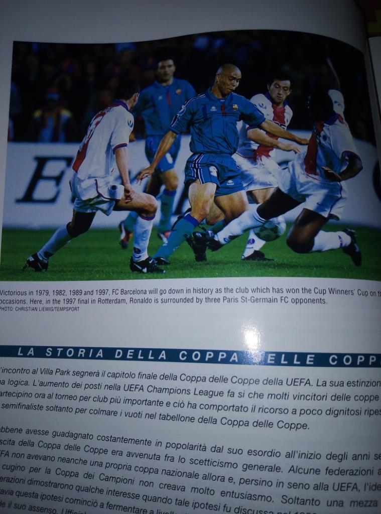 Официальная программа последнего кубка кубков 1999 года.Лацио - Мальорка 2
