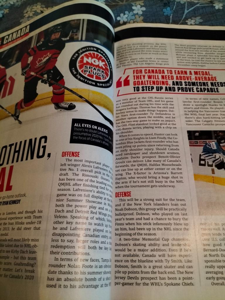 Молодежный Чемп.Мира по хоккею 2019/2020.Издание The Hockey News(Канада). 4