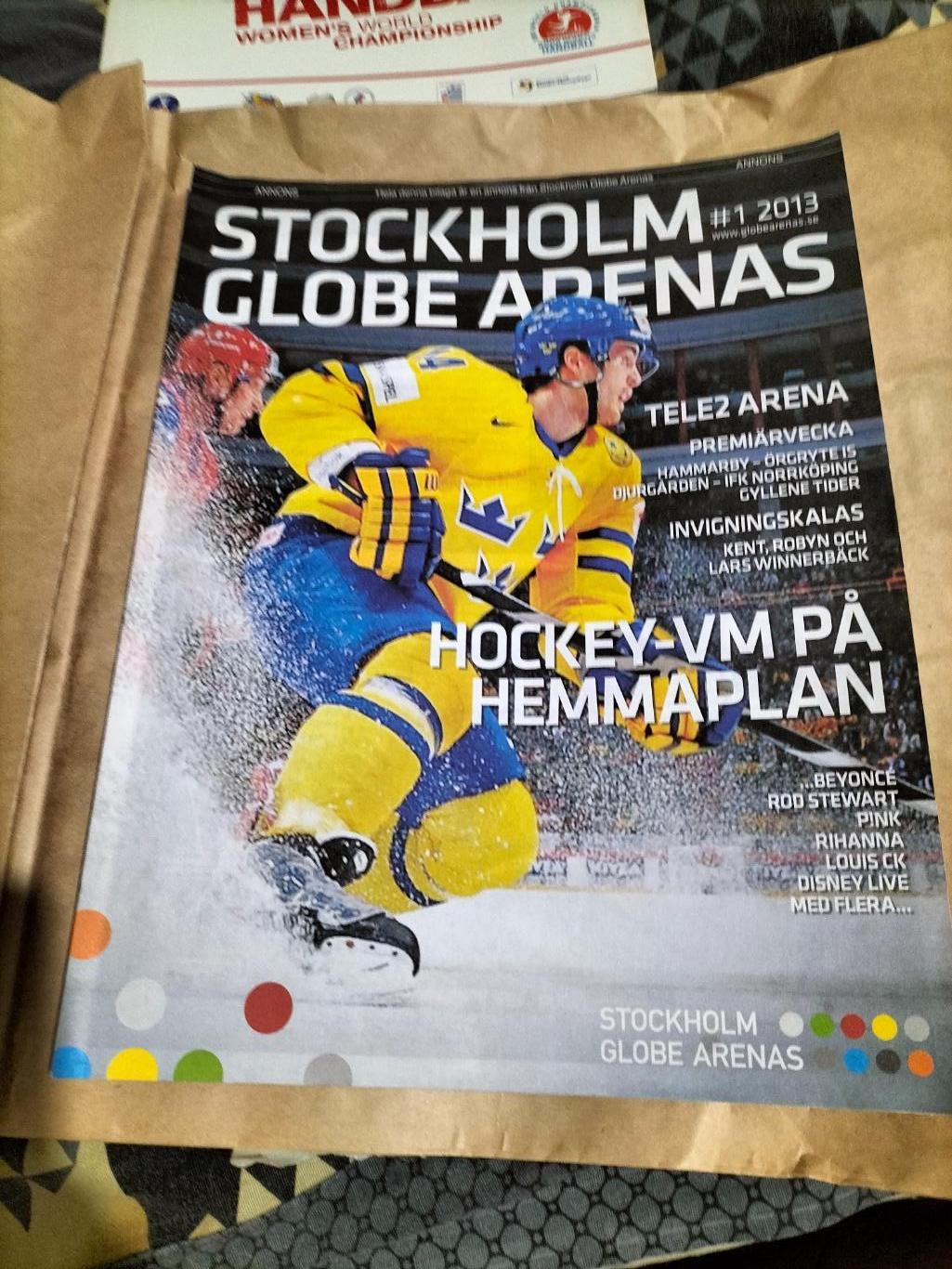 Журнал Stockholm Globe Arenas #1 2013 год.