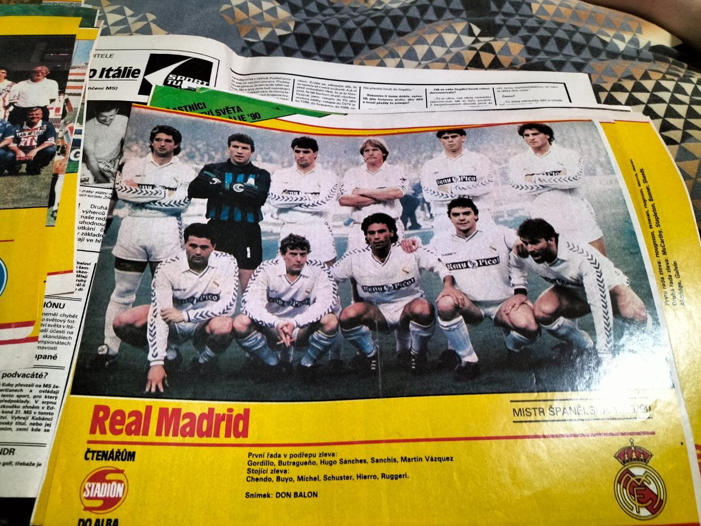 Постер из журнала Стадион Реал (Мадрид).