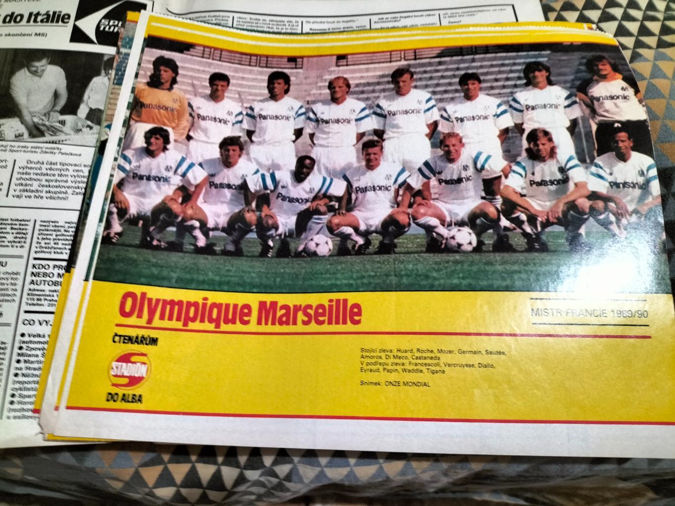 Постер из журнала Стадион.Олимпик,Марсель.
