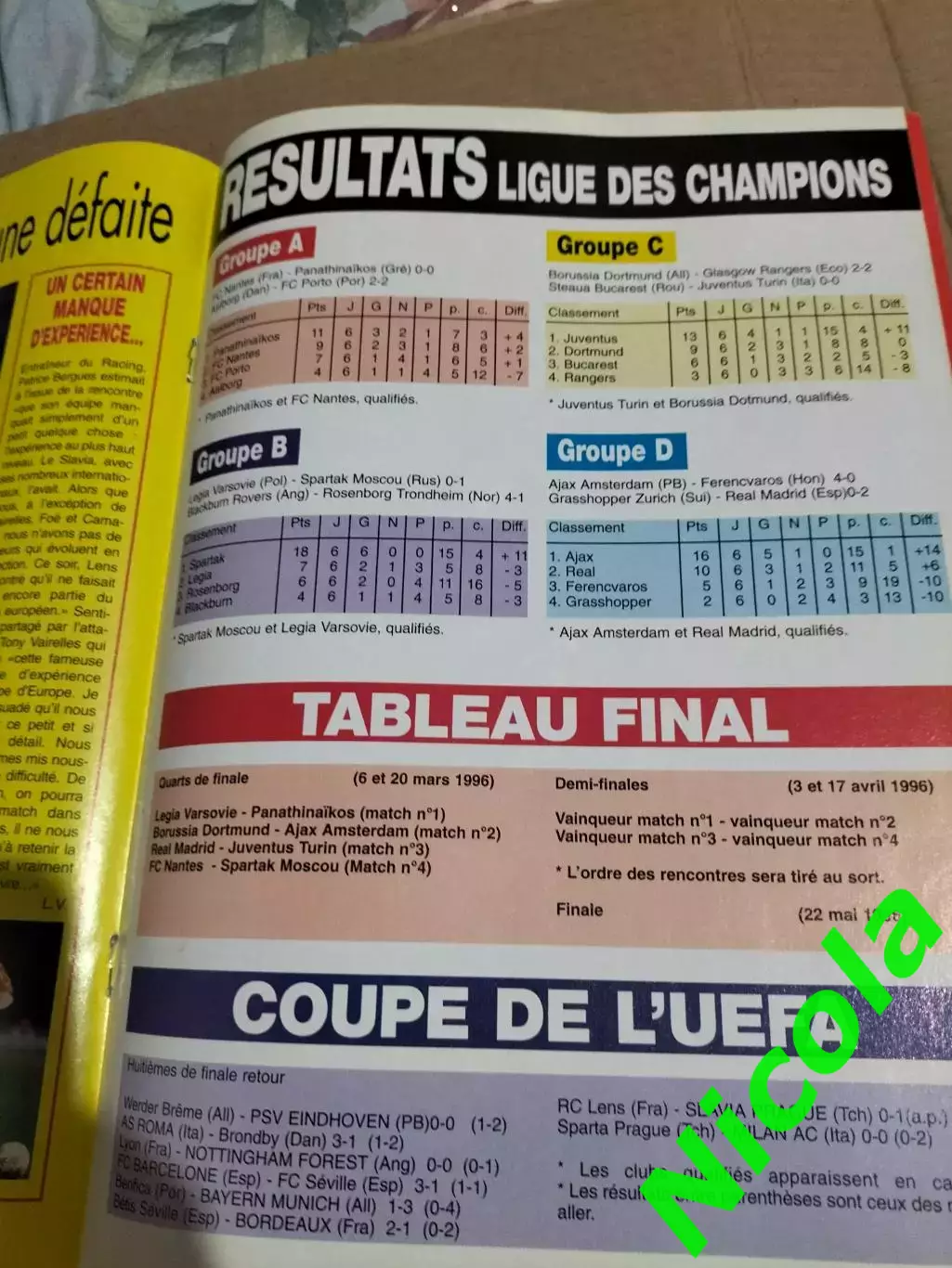 Журнал Football International (Франция) №15 декабрь-январь 1995. 4