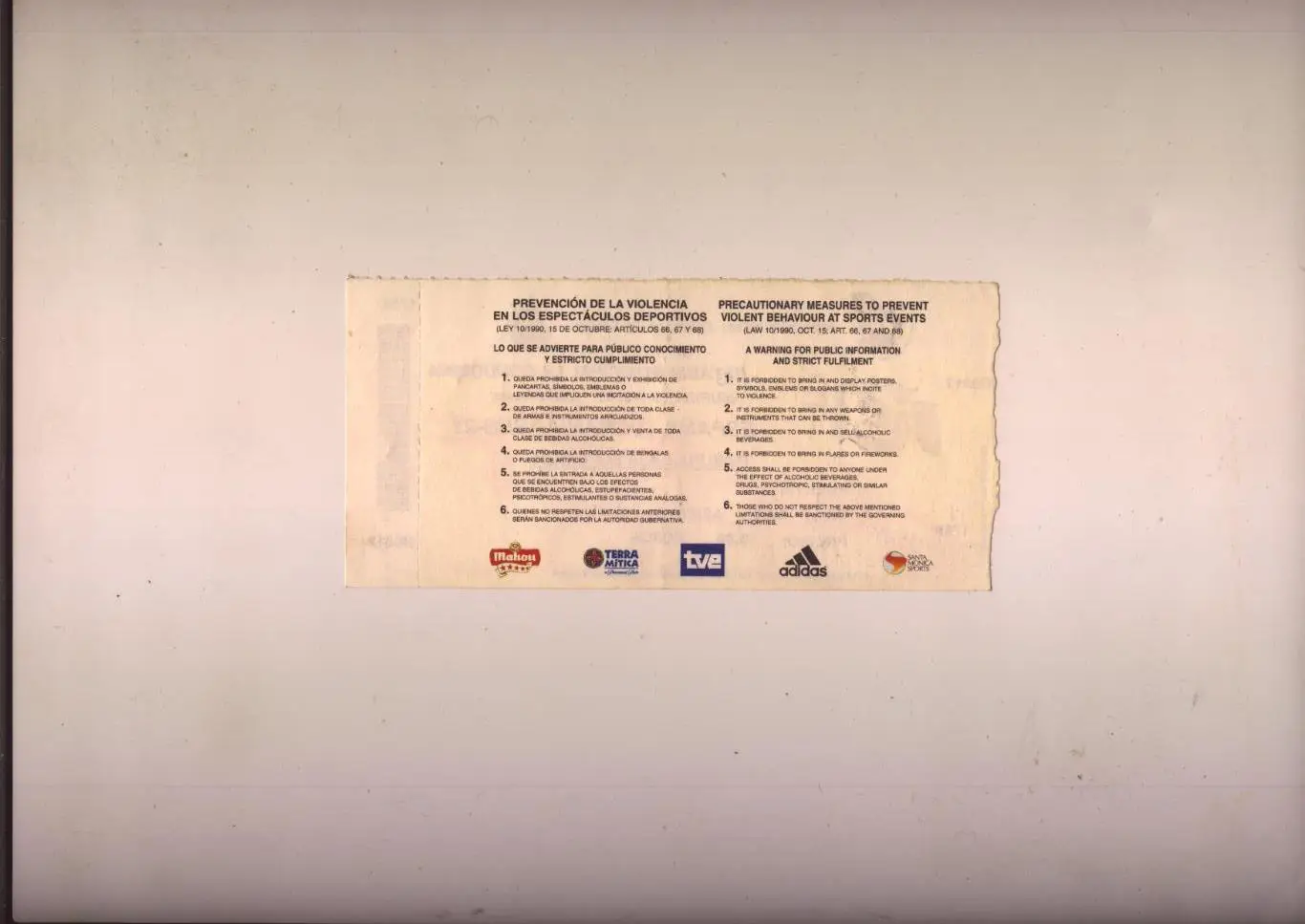 Билет Футбол Чемпионат Европы Испания мол. - Украина мол. 09 09 2003 1