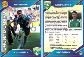 Колекційна картка. Ворскла Полтава. Легенди Клубу. Василь Сачко (8)