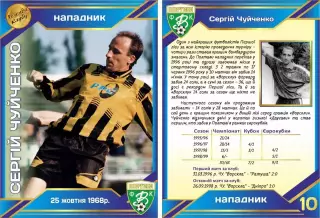 Колекційна картка. Ворскла Полтава. Легенди Клубу. Сергій Чуйченко (10)