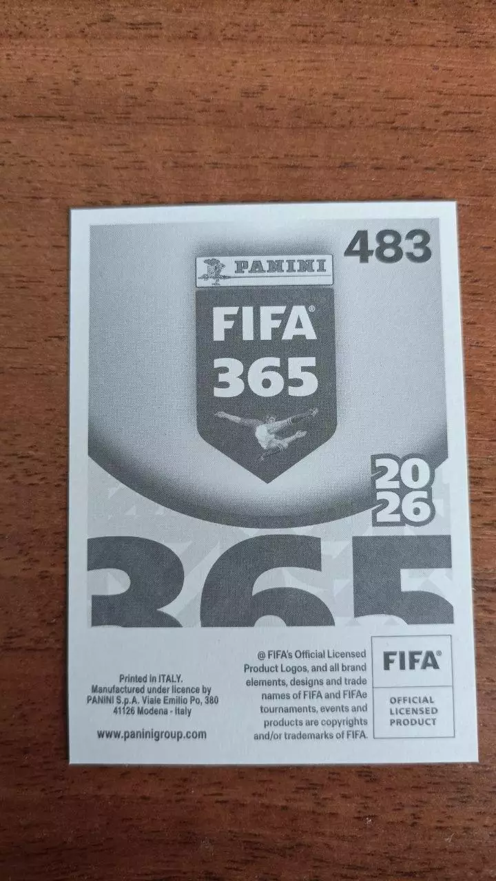 Panini FIFA 365 2026 Frenkie De Jong #483 1