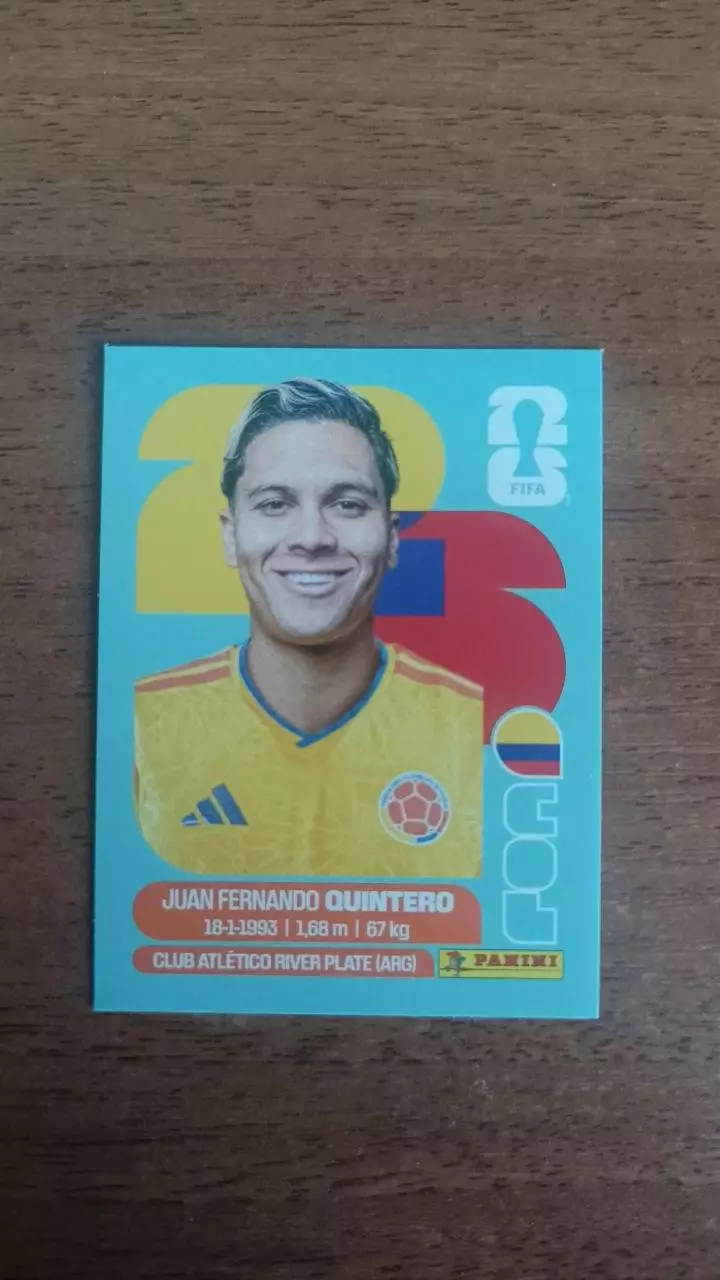 Panini Чемпіонат світу 2026 Juan Fernando Quintero. Columbia #15