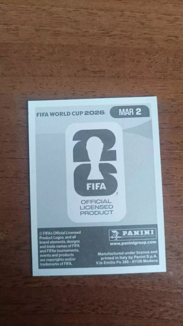 Panini Чемпіонат світу 2026 Vassine Bounou. Morocco #2 1