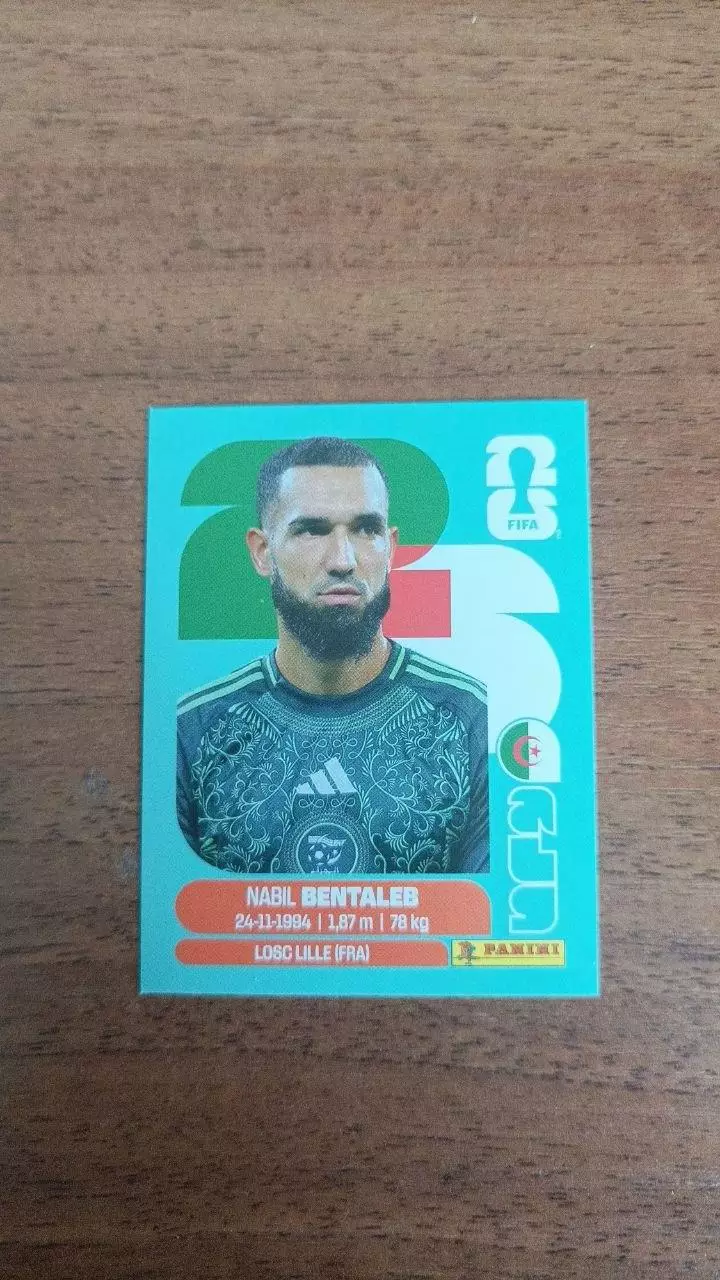 Panini Чемпіонат світу 2026 Nabil Bentaleb. Algeria #12
