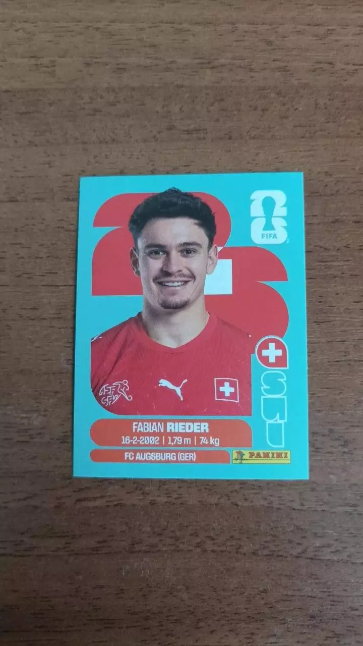 Panini Чемпіонат світу 2026. Fabian Rieder. Switzerland #12