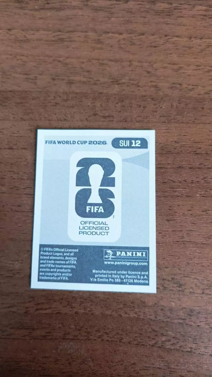 Panini Чемпіонат світу 2026. Fabian Rieder. Switzerland #12 1