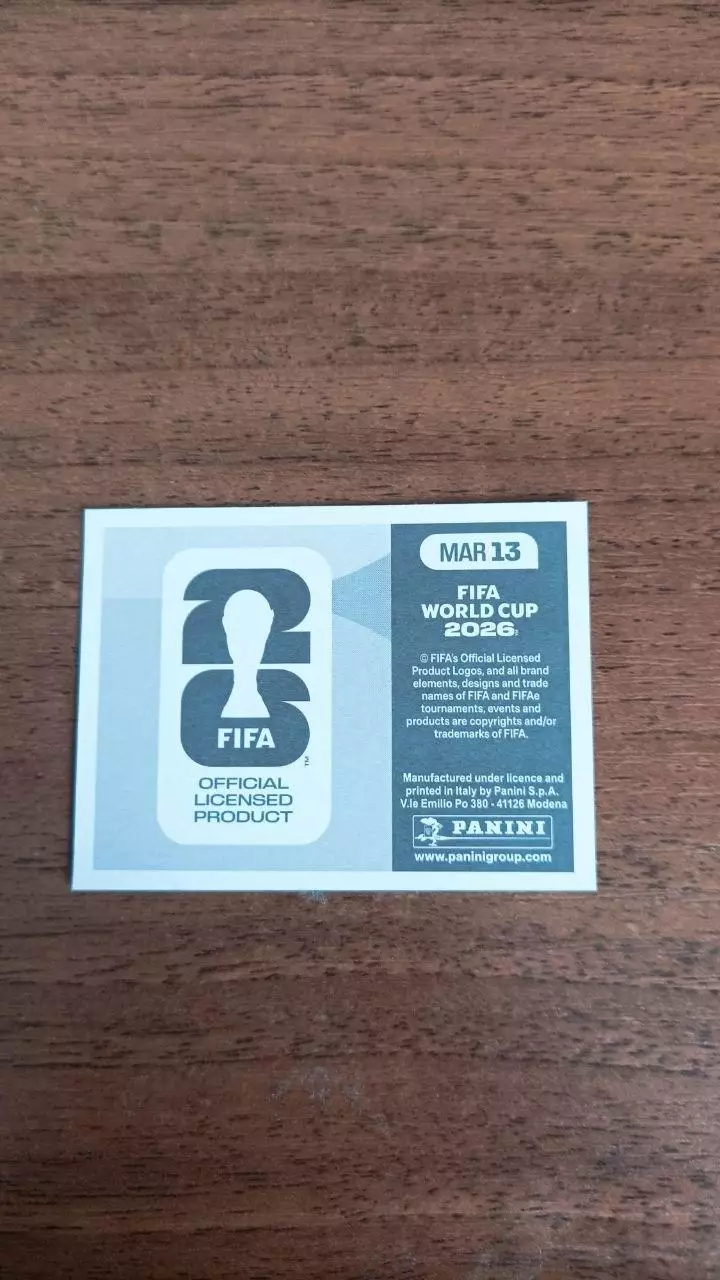 Panini Чемпіонат світу 2026. Morocco #13 1