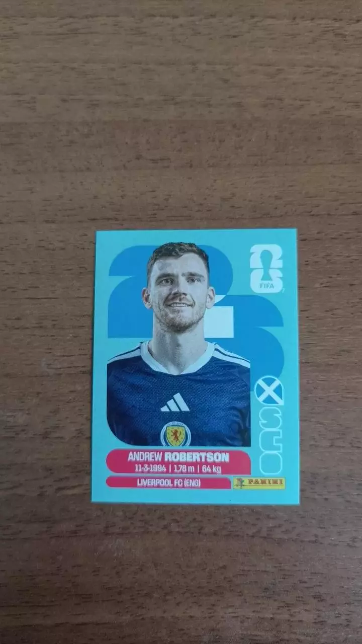 Panini Чемпіонат світу 2026. Andrew Robertson. Scotland #6