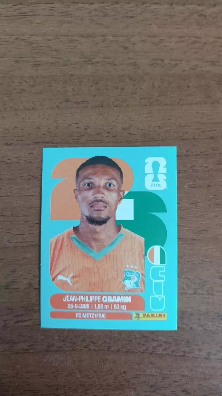 Panini Чемпіонат світу 2026.Jean-Philippe Gbamin. Cote d'Ivoire #14