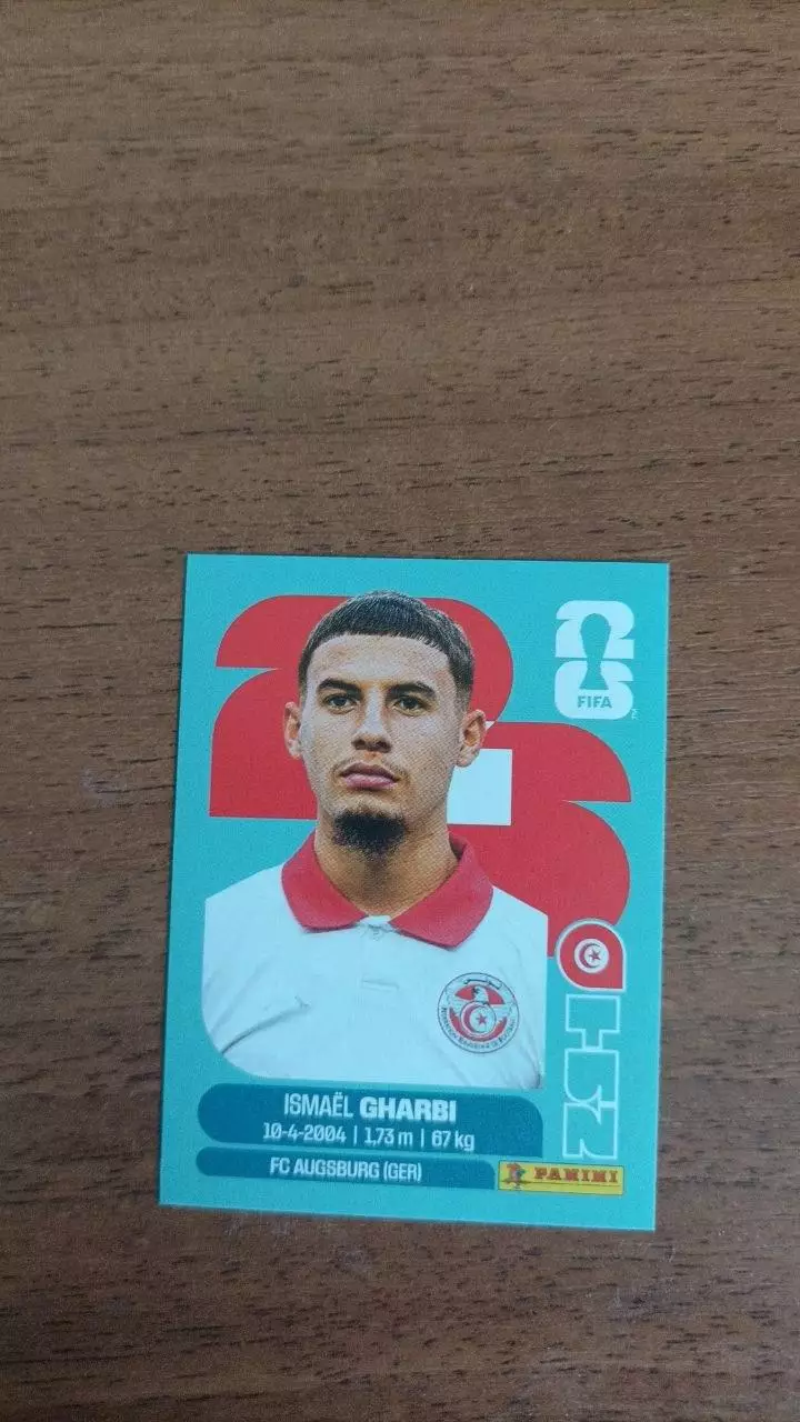 Panini Чемпіонат світу 2026. Ismael Gharbi. Tunisia #18