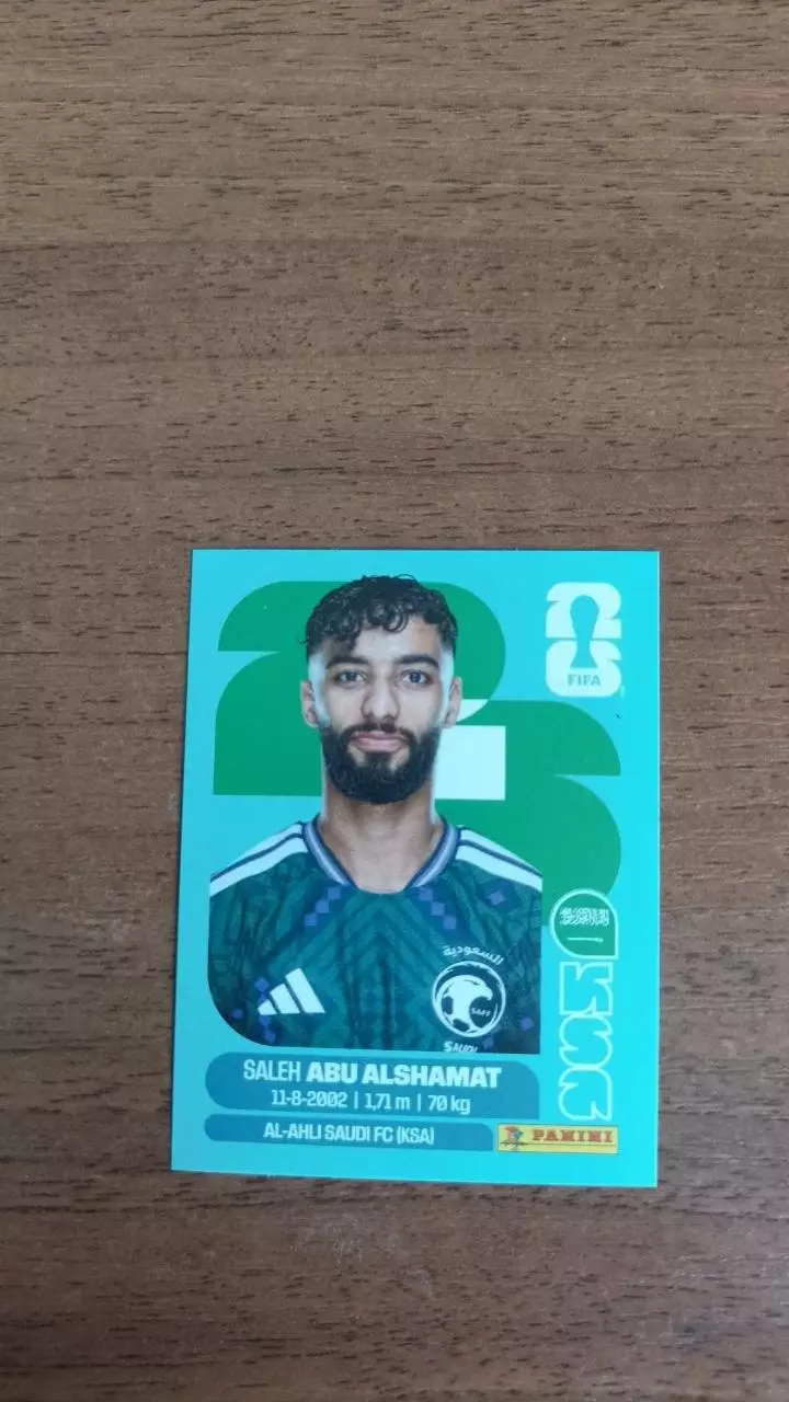Panini Чемпіонат світу 2026. Saleh Abu Alshamat. Saudi Arabia #14