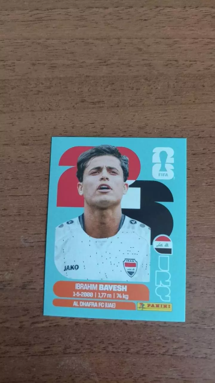 Panini Чемпіонат світу 2026. Ibrahim Bavesh. Iraq #11