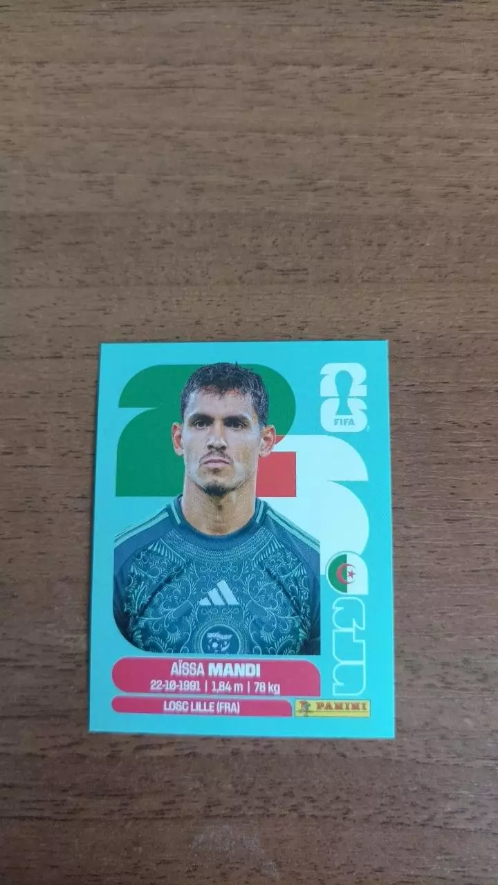 Panini Чемпіонат світу 2026. Aissa Mandi. Algeria #7