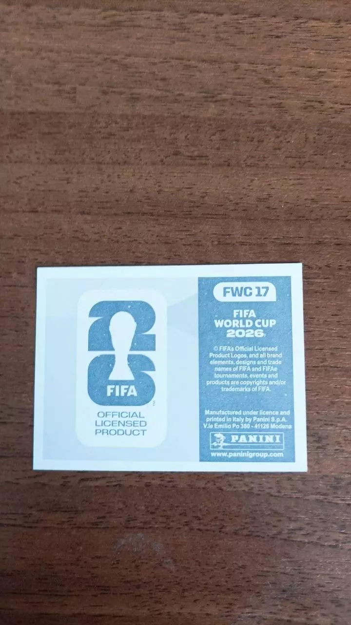 Panini Чемпіонат світу 2026. Italy 2006. FWC #17 1