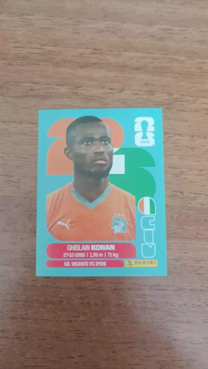Panini Чемпіонат світу 2026. Ghislain Konan. Cote d'Ivoire #3