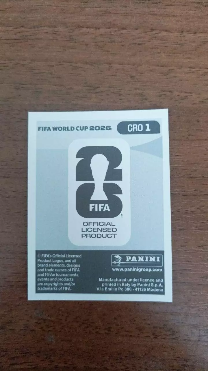 Panini Чемпіонат світу 2026. Croatia #1 1