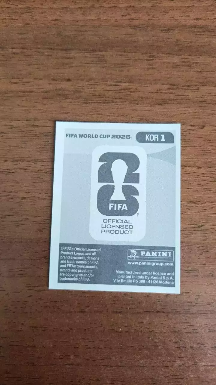 Panini Чемпіонат світу 2026. Korea Republic #1 1