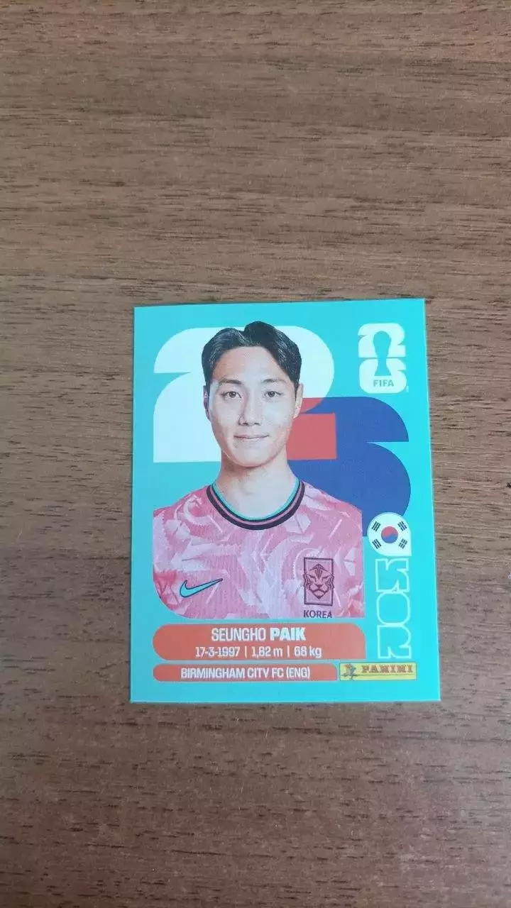 Panini Чемпіонат світу 2026. Seungho Paik. Korea Republic #14
