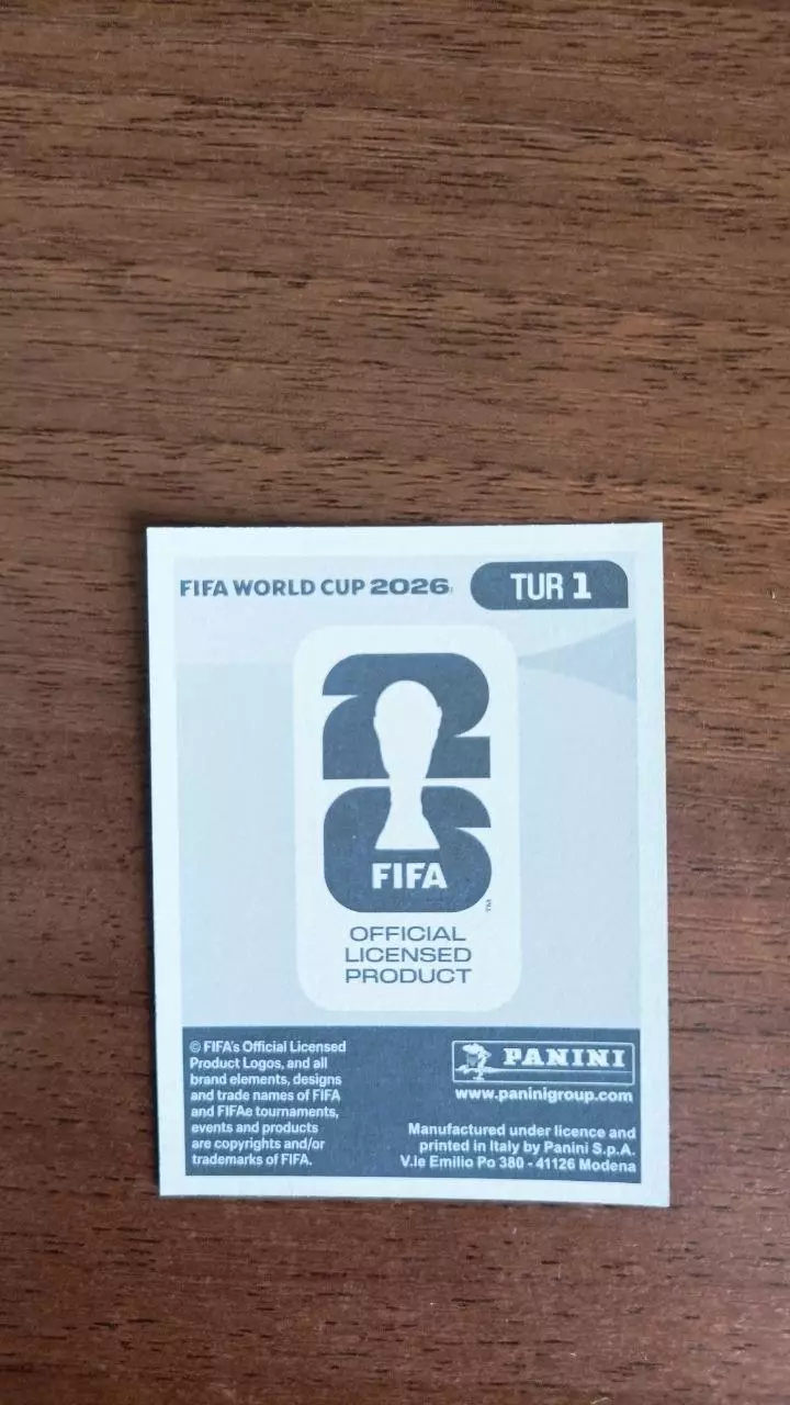 Panini Чемпіонат світу 2026. Turkey #1 1