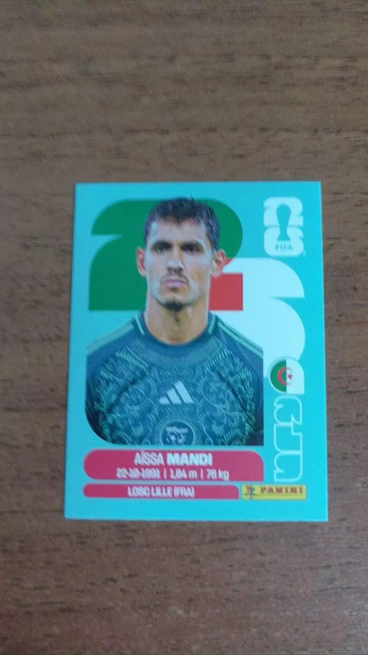 Panini Чемпіонат світу 2026. Aissa Mandi. Algeria #7