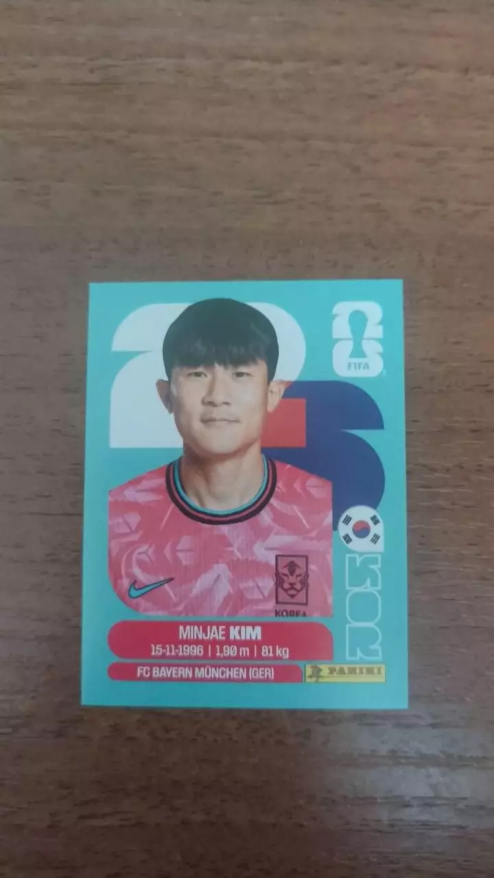 Panini Чемпіонат світу 2026. Minjae Kim. KOR4