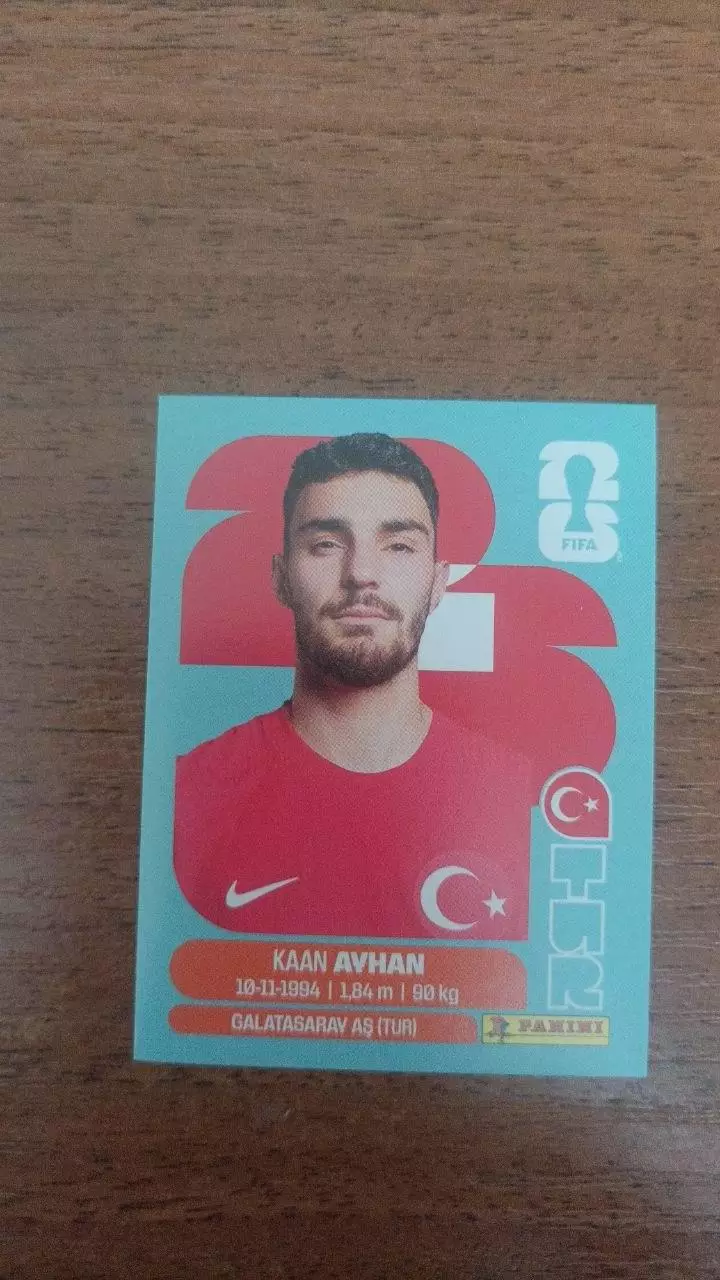 Panini Чемпіонат світу 2026. Kaan Avhan. TUR9