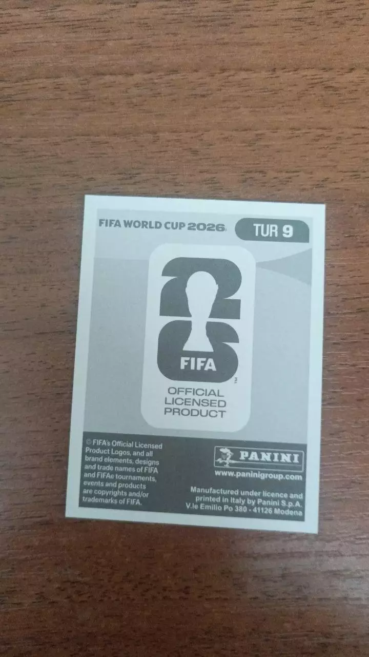 Panini Чемпіонат світу 2026. Kaan Avhan. TUR9 1