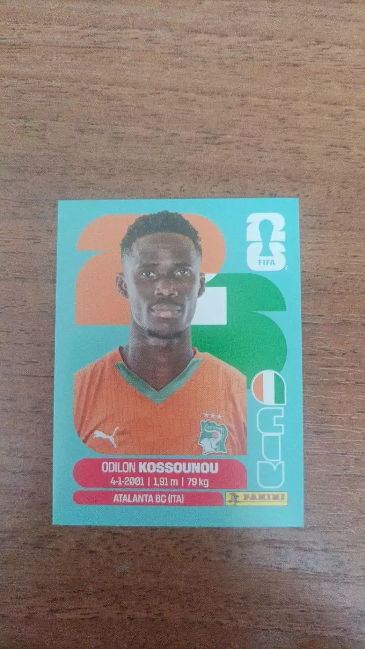 Panini Чемпіонат світу 2026. Odilon Kossounou. CIV5