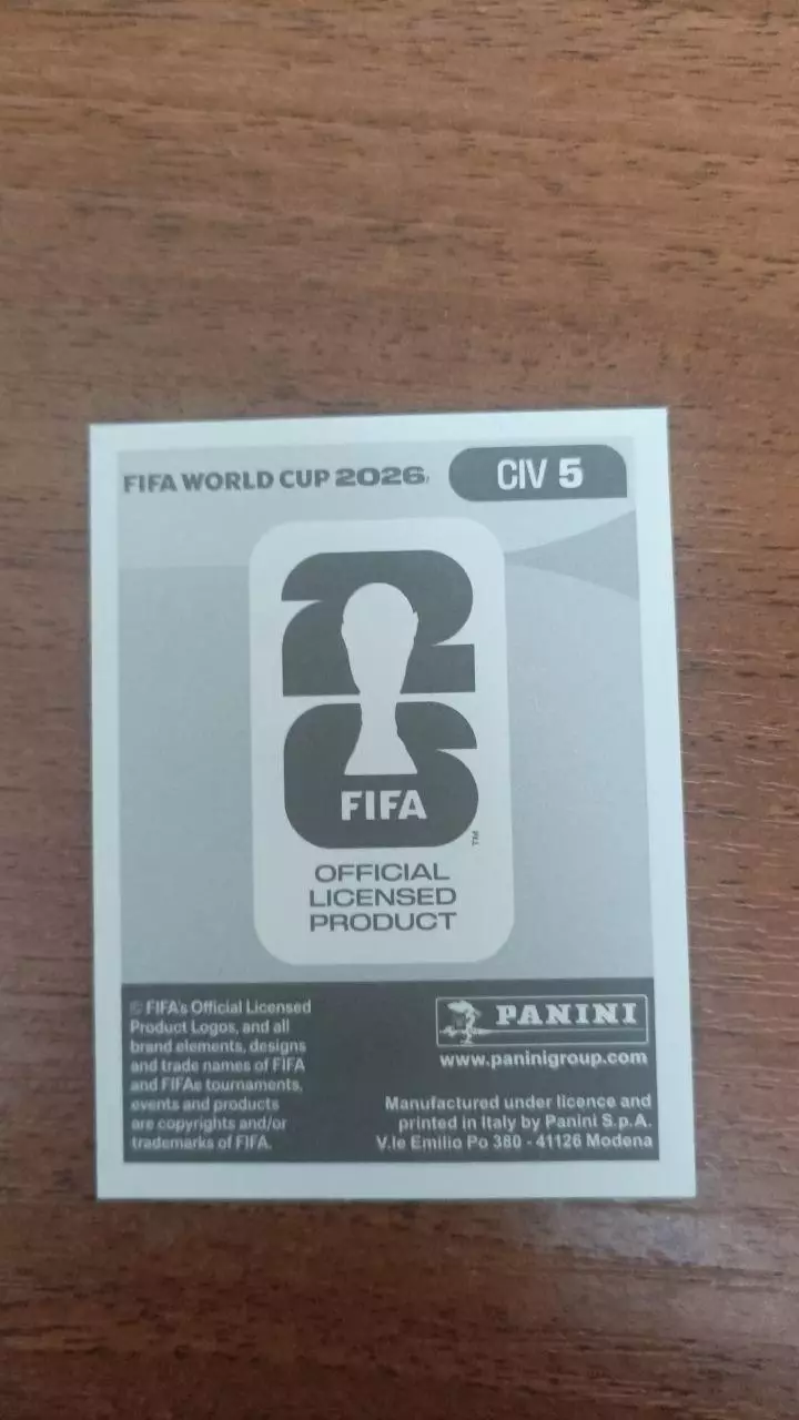 Panini Чемпіонат світу 2026. Odilon Kossounou. CIV5 1